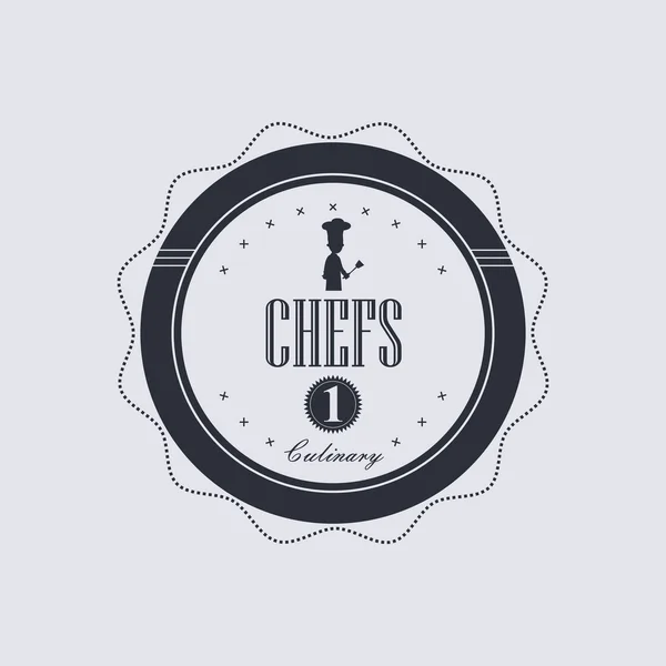 Silhouette dello chef — Vettoriale Stock