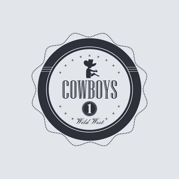 Etykieta kowboj — Wektor stockowy