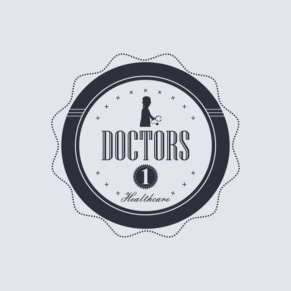 Label doctor — Stock Vector