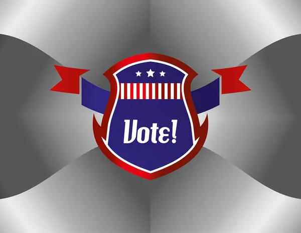 Votar escudo patriota tema — Vetor de Stock