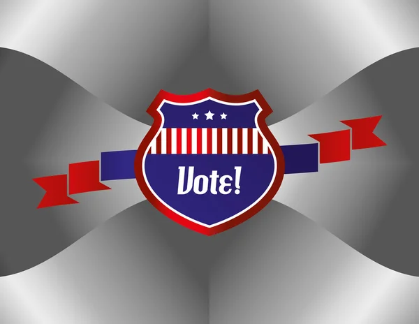 Vote shield patriot theme — Stock Vector