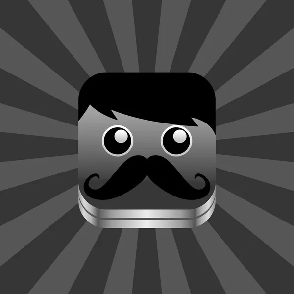 Moustache gars photo — Image vectorielle