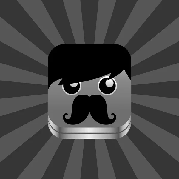 Moustache gars photo — Image vectorielle