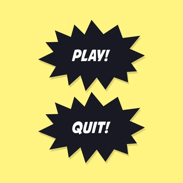 Play quit — Stock Vector
