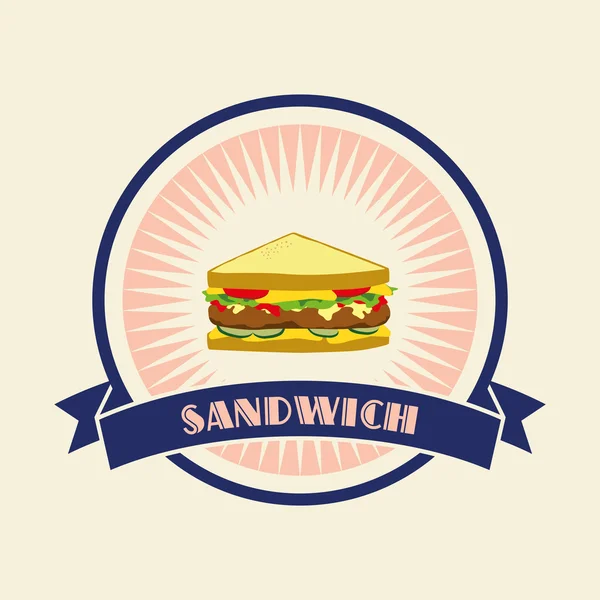 Sandwich - Stok Vektor