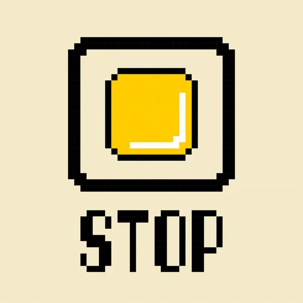 Botón de medios stop — Vector de stock