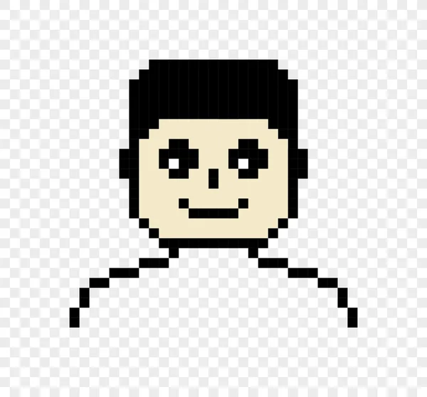 Pixel retrato de carácter humano — Vector de stock