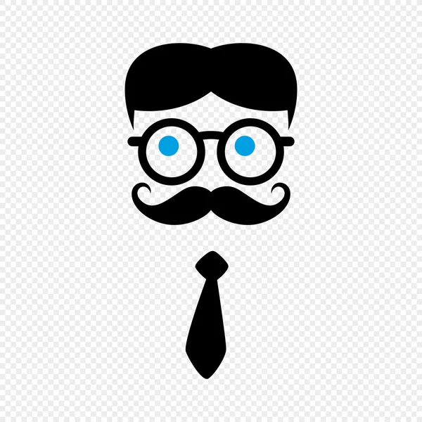 Moustache geek gentleman — Image vectorielle