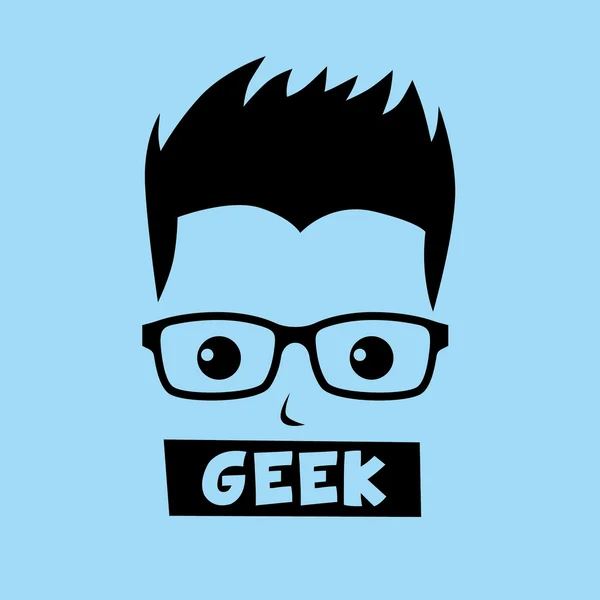 Geek nerd αγόρι — Διανυσματικό Αρχείο