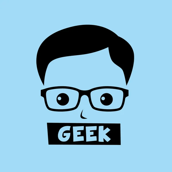 Geek Nerd Junge — Stockvektor