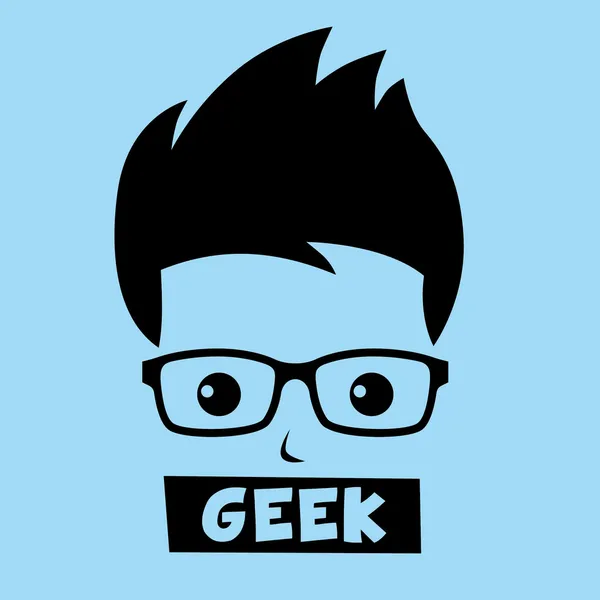 Nerd nerd rapaz — Vetor de Stock