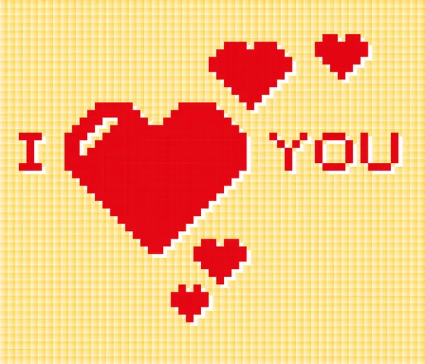 Tema arte pixel San Valentino — Vettoriale Stock