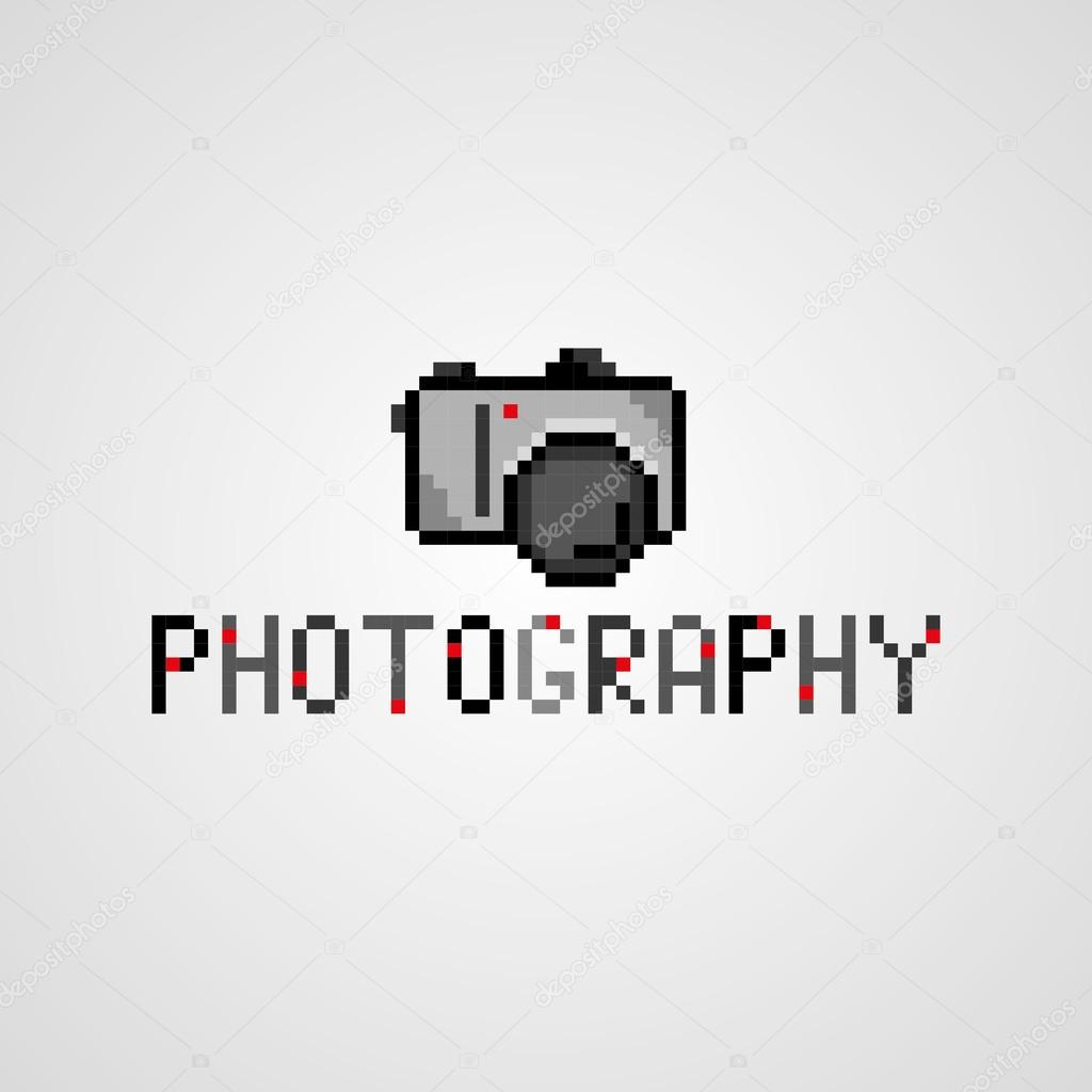 Pixel art photo camera