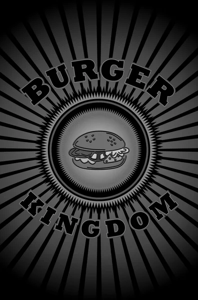 Burger art alimentaire — Image vectorielle
