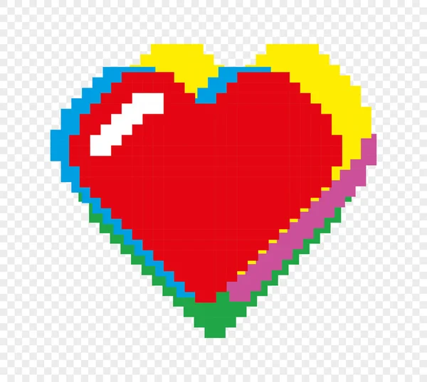 Valentine pixel art theme — Stock Vector
