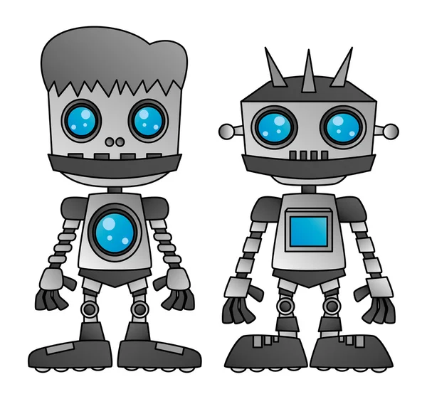 Μεταλλικό σκληρό χάλυβα ρομπότ — Διανυσματικό Αρχείο