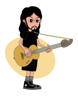 gitarist çizgi film karakteri