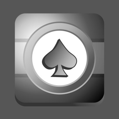 maça poker düğmesi