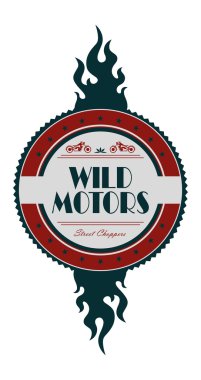 Chopper motosiklet etiketi