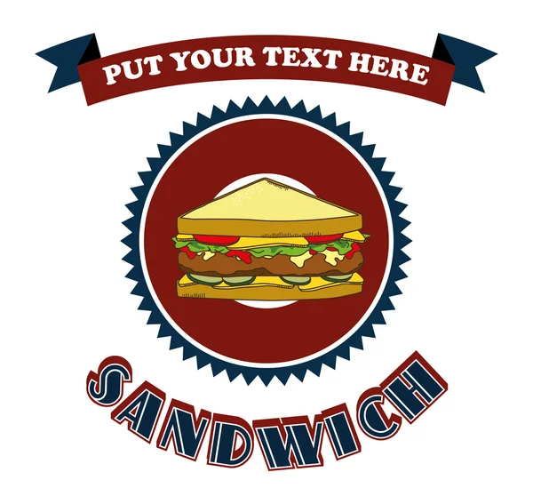 Pan sándwich — Vector de stock