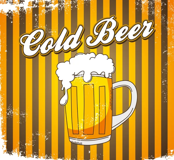 Beer cold — Stock Vector