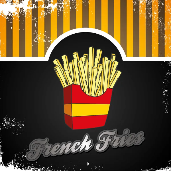 Art french fries — Stock Vector