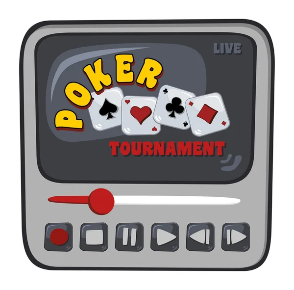 Streaming τουρνουά πόκερ — Διανυσματικό Αρχείο