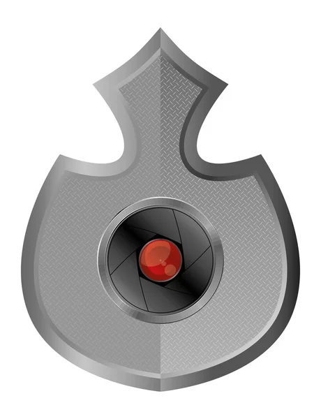 Objectif à l'intérieur du bouclier — Image vectorielle