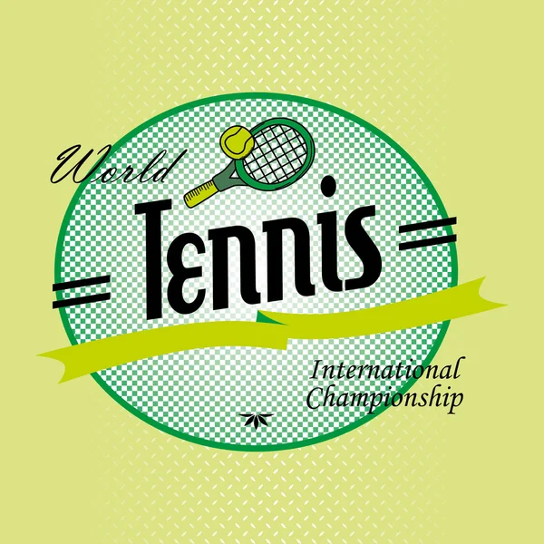 Etiket Tenis — Stok Vektör
