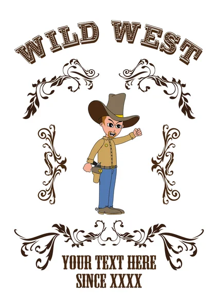 Cowboy — Stockvector