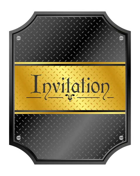 Plate invitation — Stock Vector