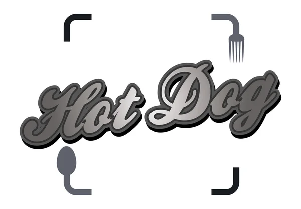 Hot dog fast food capture theme — Stock Vector