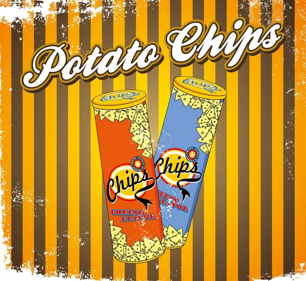 Snack-Chips — Stockvektor