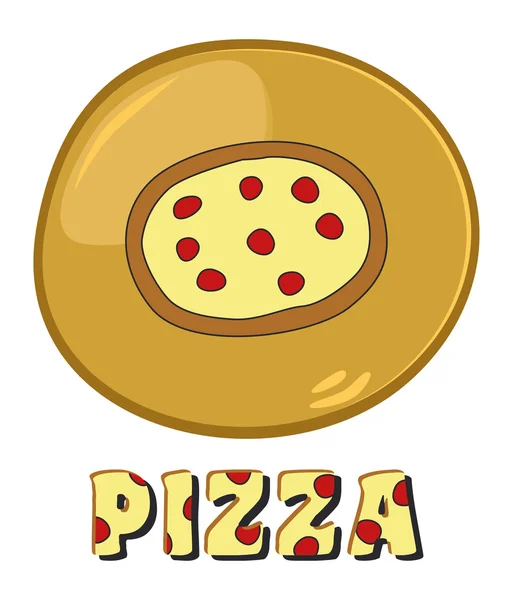 Botón de pizza — Vector de stock