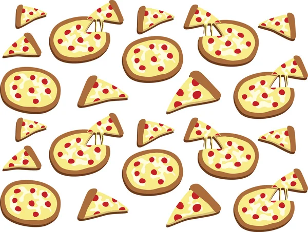 Pizza small pattern — Stock Vector