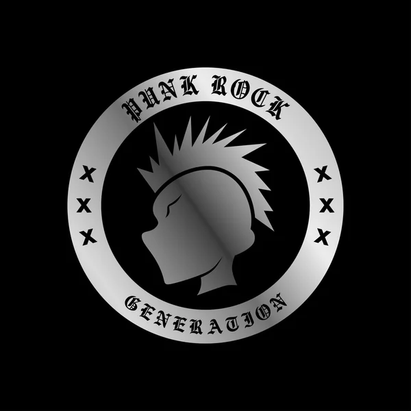 Punk rock chico — Vector de stock