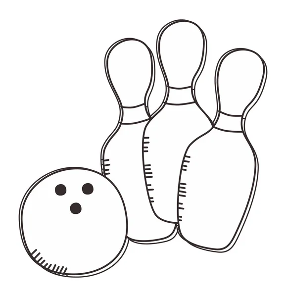 Icona dello sport bowling — Vettoriale Stock
