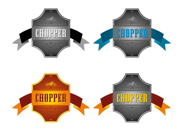 Zestaw etykiet motocykl Chopper — Wektor stockowy
