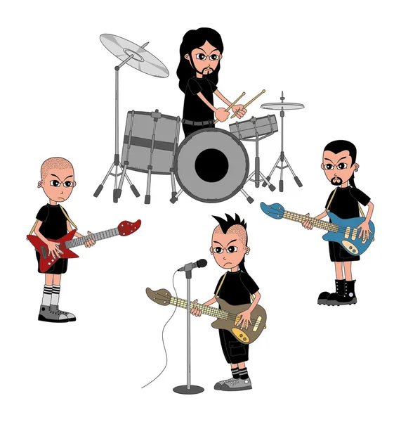 Banda de dibujos animados — Vector de stock