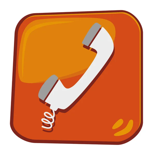 Knop voor telefoon — Stockvector