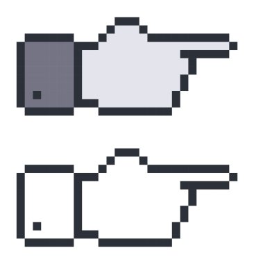 Noktası parmak yön sanat