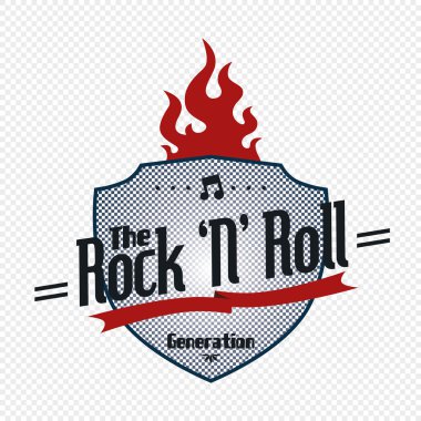 Rock n roll music clipart