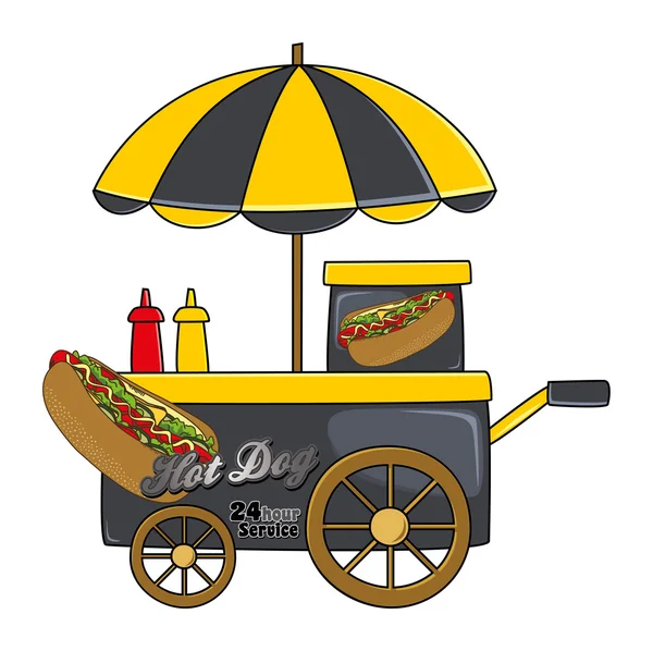 Hotdog stand — Stockvector