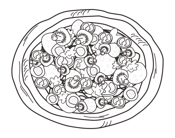 Ręcznie rysowane pizzy — Wektor stockowy