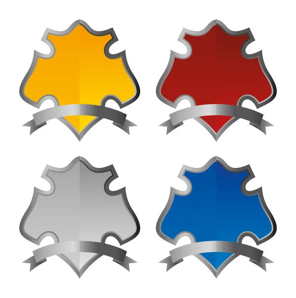 Shield plates — Stock Vector