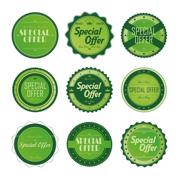 Label theme with special offer — Stock Vector