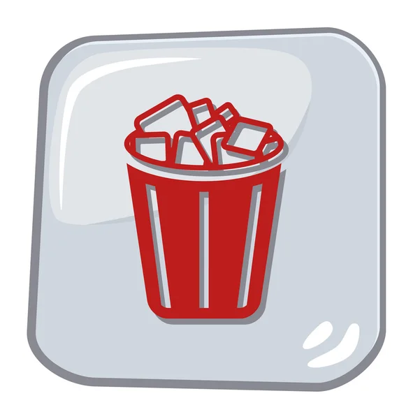 Icono papelera de reciclaje — Vector de stock