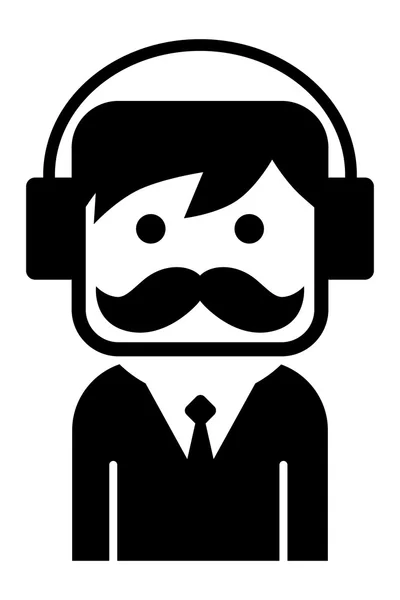 Mustache guy — Stock Vector