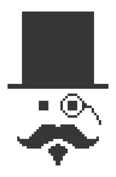 Mustache guy magician — Stock Vector