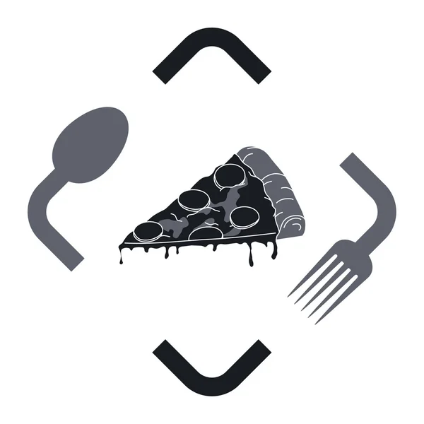 Pizza capture de restauration rapide — Image vectorielle